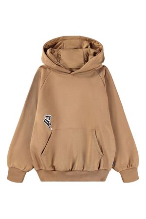brown cotton hoodie MOLO KIDS | 1W25J3045519